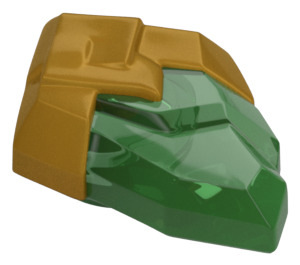 LEGO Vert Transparent Roche avec Or Perlé Base (105311)