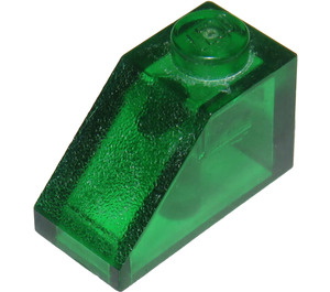 LEGO Vert Transparent Pente 1 x 2 (45°) (3040 / 6270)