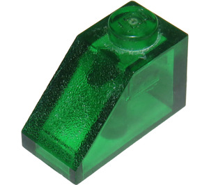 LEGO Transparent Green Slope 1 x 2 (45°) (3040 / 6270)
