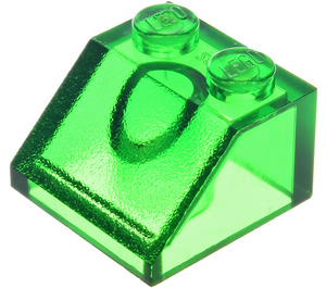 LEGO Transparent Green Slope 2 x 2 (45°) (3039 / 6227)