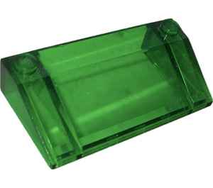 LEGO Transparent Green Slope 3 x 6 (25°) with Inner Walls (3939 / 6208)