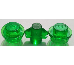 LEGO Vert transparent Sprue avec assiette 1 x 1 Rond (4073)