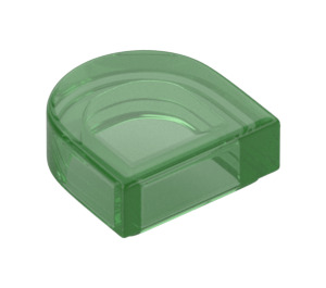 LEGO Transparent Green Tile 1 x 1 Half Oval (24246 / 35399)