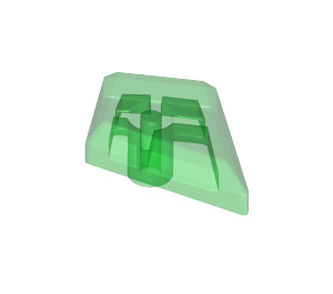 LEGO Transparent Green Tile 1 x 2 Diamond (35649)