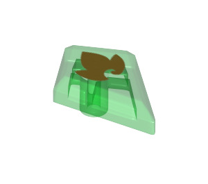 LEGO Vert Transparent Tuile 1 x 2 diamant avec Elemental Earth (35649 / 36713)