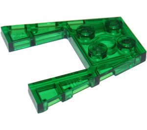 LEGO Transparentes Grün Keil Platte 4 x 4 mit 2 x 2 Ausgeschnitten (41822 / 43719)