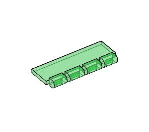 LEGO Transparent Green Windscreen 1 x 4 x 1 1/3 (30161)