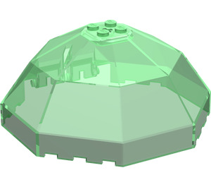 LEGO Vert transparent Pare-brise 10 x 10 x 4 Octagonal Canopée (2598 / 83897)