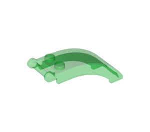 LEGO Transparent Green Windscreen 2 x 5 x 2 with Handle (35375 / 92474)