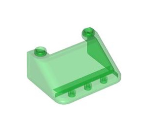 LEGO Transparent Green Windscreen 4 x 3 x 1.3 with Hollow Studs (35279 / 57783)
