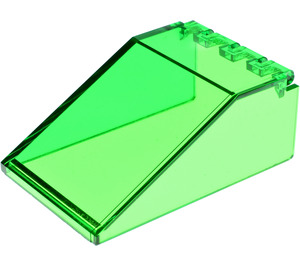 LEGO Transparant Groen Voorruit 6 x 4 x 2 Overkapping (4474 / 30066)
