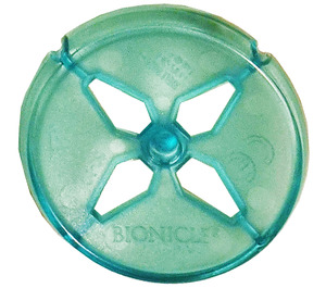 LEGO Transparentní světle modrá Bionicle Disk (Hexagonal Cutouts)