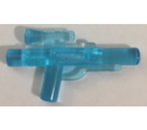 LEGO Transparant Lichtblauw Blaster Gun - Kort  (58247)