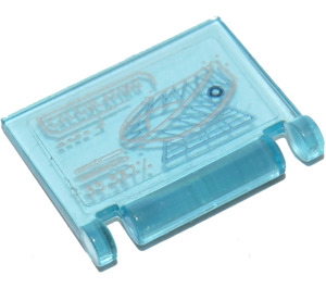 LEGO Transparent Light Blue Book Cover with 'CALCULATING', '99.987%' and Mobius Strip Sticker (24093)