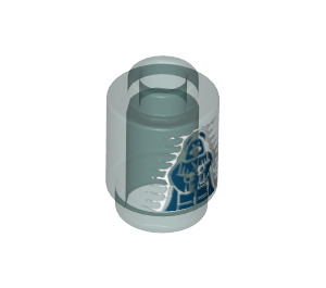 LEGO Transparente celeste Ladrillo 1 x 1 Circular con hologram  con espiga abierta (3062 / 96993)