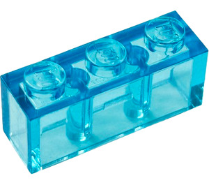 LEGO Transparent Light Blue Brick 1 x 3 (3622 / 45505)