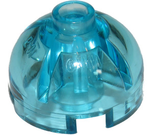 LEGO Transparent Light Blue Brick 2 x 2 Round with Dome Top (Hollow Stud, Axle Holder) (3262 / 30367)