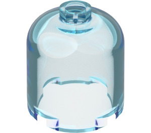 LEGO Transparent Light Blue Brick 2 x 2 x 1.7 Round Cylinder with Dome Top (26451 / 30151)