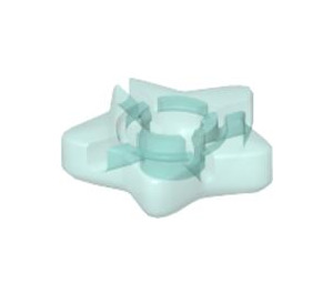 LEGO Transparent Light Blue Clikits 2 x 2 Large Star with Base (45464)