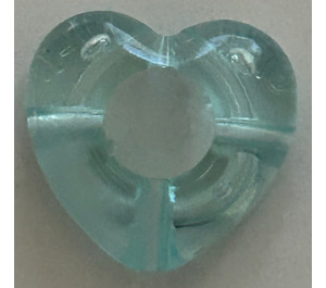 LEGO Transparent Light Blue Clikits Heart Icon 2 x 2 (45451)