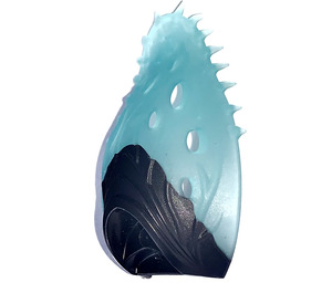 LEGO Transparent Light Blue Cocoon Petal with Black Base Pattern (15358)