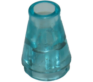LEGO Transparent Light Blue Cone 1 x 1 without Top Groove (4589 / 6188)
