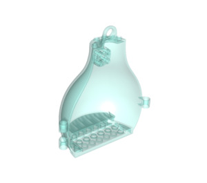 LEGO Transparent Light Blue Container - Pear Shaped Half (65253)