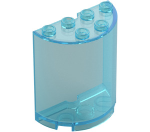 LEGO Transparent Light Blue Cylinder 2 x 4 x 4 Half (6218 / 20430)