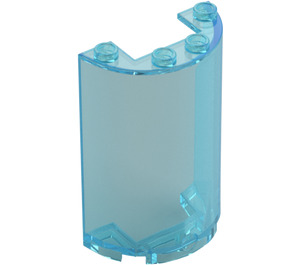 LEGO Transparent Light Blue Cylinder 2 x 4 x 5 Half (35313 / 85941)