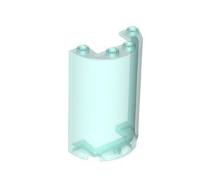 LEGO Bleu clair transparent Cylindre 2 x 4 x 5 Demi (35313 / 85941)