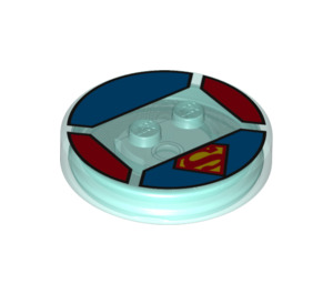 LEGO Transparent Light Blue Dimensions Stand with Superman (18868 / 19981)