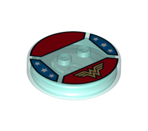 LEGO Transparent Light Blue Dimensions Stand with Wonder Woman (18868 / 19981)