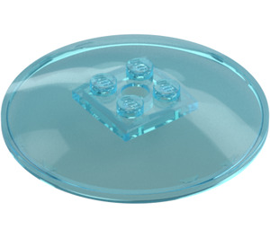 LEGO Transparentes Hellblau Dish 6 x 6 (35327 / 44375)