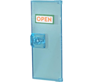 LEGO Transparent Light Blue Door 1 x 3 x 6 with Open Sticker (80683)