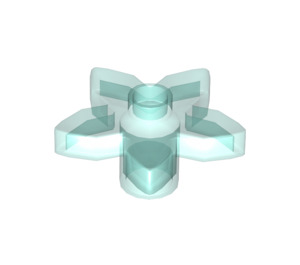 LEGO Bleu clair transparent Duplo Fleur avec 5 Angular Pétales (6510 / 52639)
