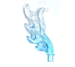 LEGO Transparent Light Blue Fire Wing with Marbling (18394 / 29331)