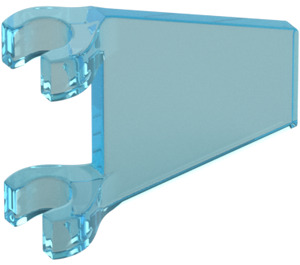 LEGO Transparent Light Blue Flag 2 x 2 Angled without Flared Edge (44676)