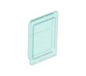 LEGO Transparant Lichtblauw Glas for Deur met boven- en onderlip (4183)