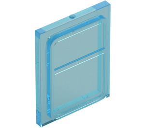 LEGO Transparent Light Blue Glass for Train Door with Lip on All Sides (35157)