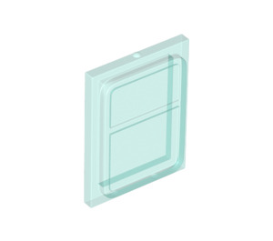LEGO Transparentes Hellblau Glas for Zug Tür mit Lippe auf allen Seiten (35157)