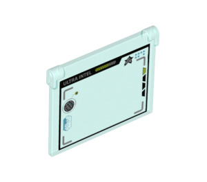 LEGO Transparent Light Blue Glass for Window 1 x 4 x 3 Opening with Ultra intel (20500 / 60603)