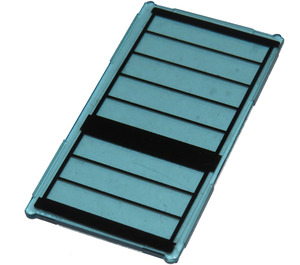 LEGO Transparent Light Blue Glass for Window 1 x 4 x 6 with Black Shutter Edges Sticker (6202)