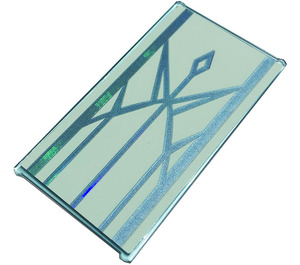 LEGO Transparent Light Blue Glass for Window 1 x 4 x 6 with Stained Glass with Diamond Sticker (6202)
