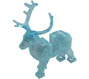 LEGO Gjennomsiktig lys blå glitter Deer (51591)