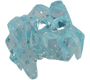 LEGO Transparent Light Blue Glitter Spiky Short Hair (49585)