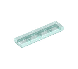 LEGO Transparant Lichtblauw Glitter Tegel 1 x 4 (2431 / 35371)