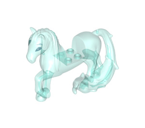 LEGO Bleu Clair Transparent Cheval avec Bleu Yeux (59107 / 92108)