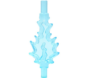 LEGO Transparent Light Blue Large Flames with Bar on Both Ends