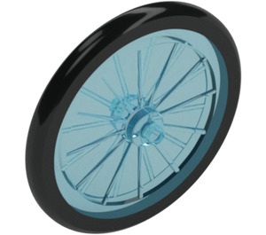 LEGO Transparent Light Blue Minifigure Bicycle Wheel without Removable Tyre (28578 / 92851)