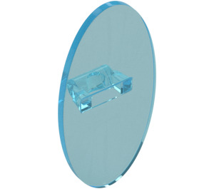 LEGO Transparentes Hellblau Oval Schild (30947 / 92747)